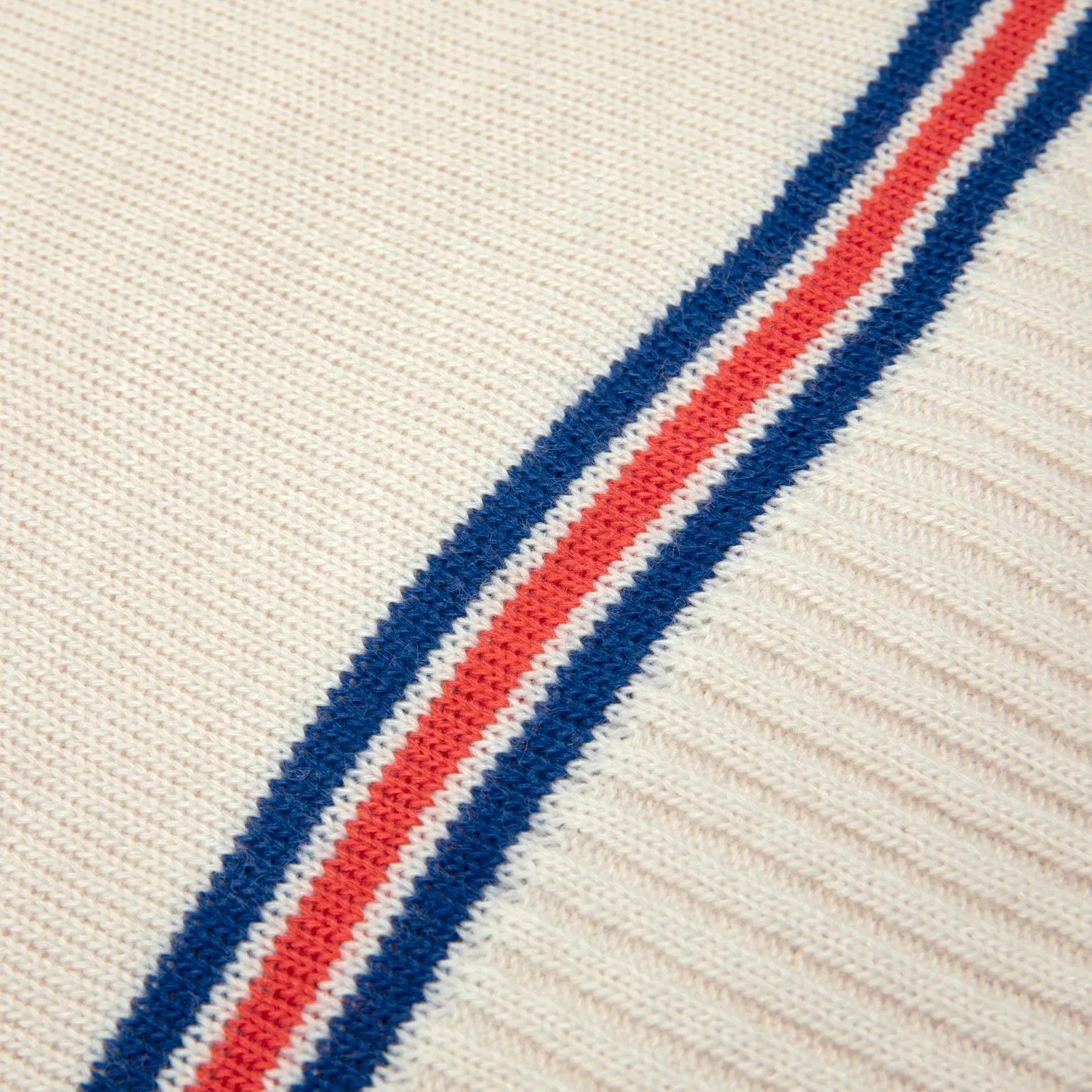 70s, Worsted Yarn, Tricolor Ribbed Trim, Ivy League