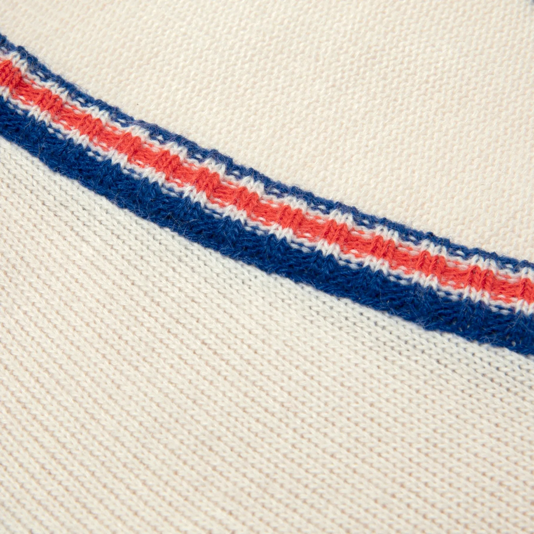 70s, Worsted Yarn, Tricolor Ribbed Trim, Ivy League