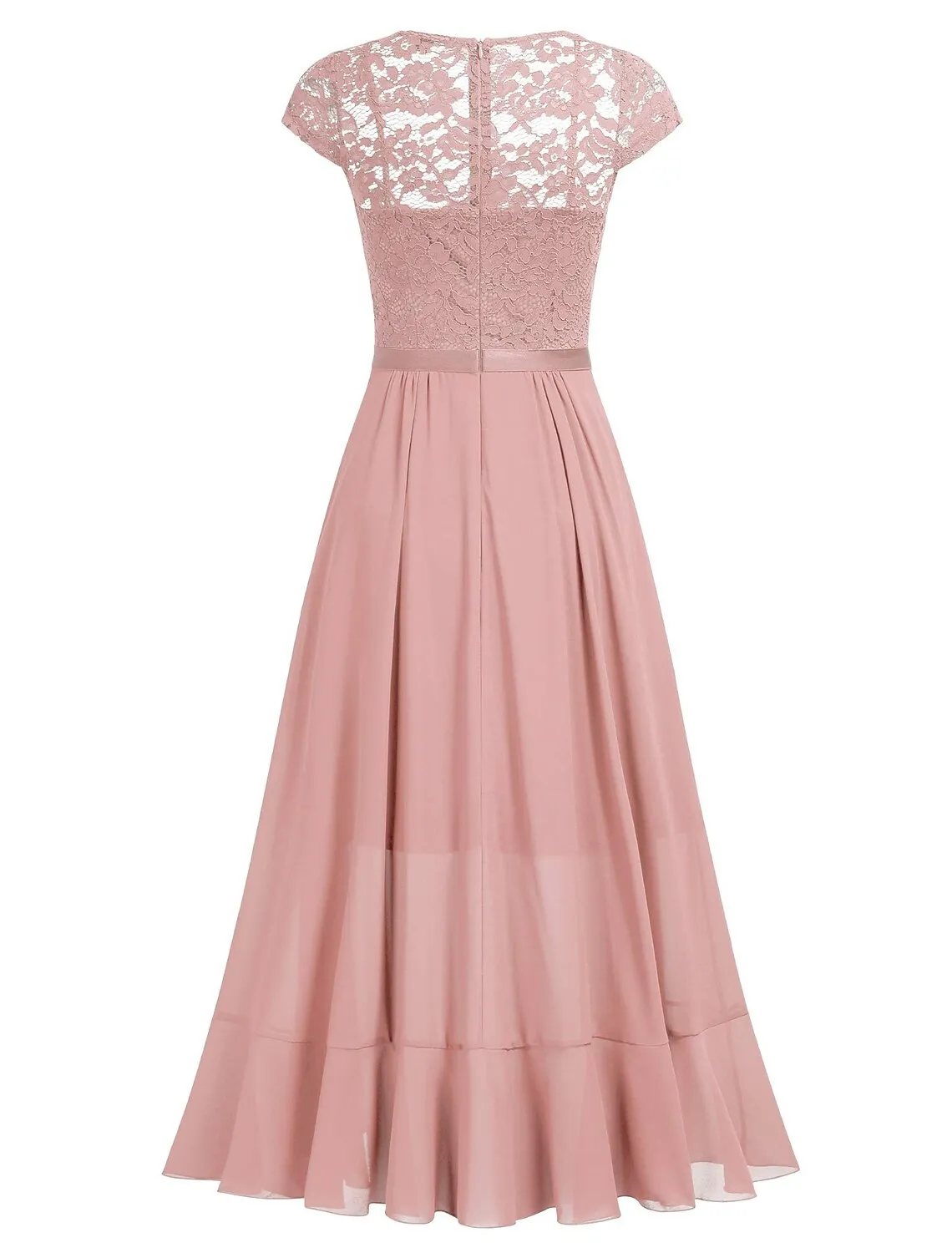 Aimishang  A-Line Cocktail Dresses Little Black Dress Dress Wedding Guest Asymmetrical Short Sleeve One Shoulder Chiffon with Pleats Lace Insert