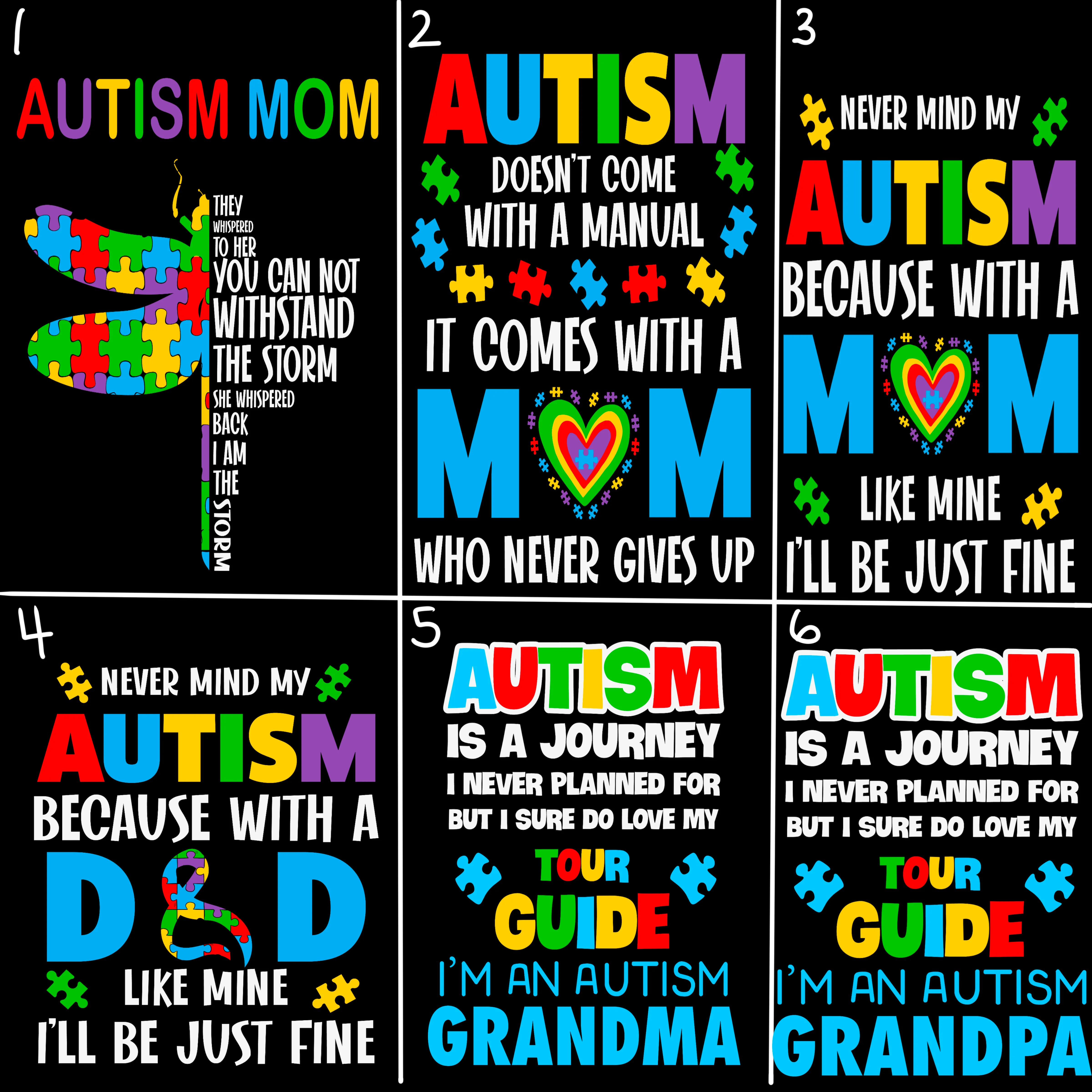 Autism Awareness shirts v3
