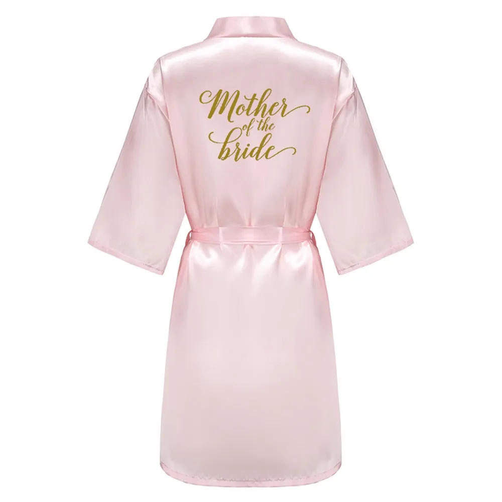 Burgundy Satin Kimono Robes women short pajamas dressing gown wine red Bridesmaid Gift team bride Bridal Party Robes