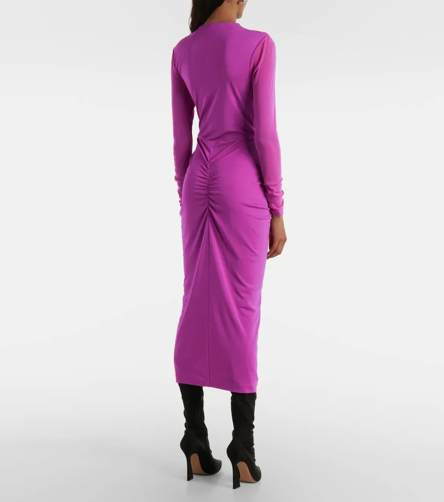 Diane von Furstenberg Hades gathered jersey midi dress