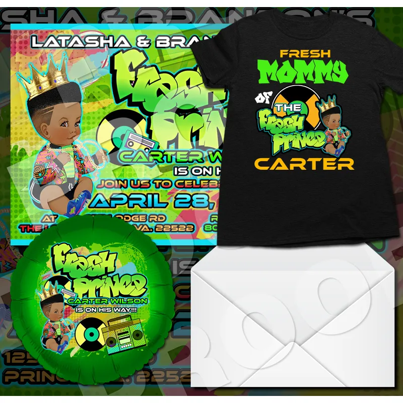 Fresh Prince Baby Shower Family Matching Shirts