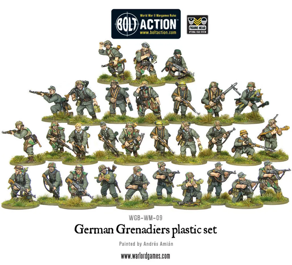 German Grenadiers WWII Late War Infantry - Bolt Action