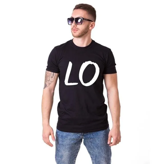 Matching love t shirts for couples