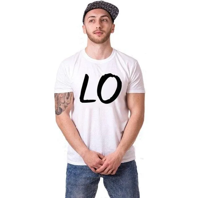 Matching love t shirts for couples
