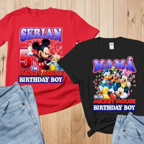 Mickey Mouse Birthday Boy Family Party Shirts, Mickey Mouse birthday shirts