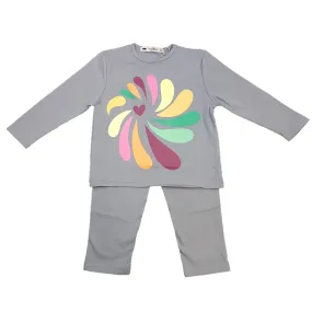 Teddy Bear - Color Petals Girls Pajama
