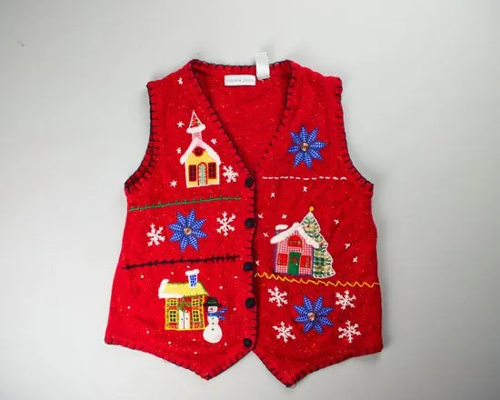 Winter Town-Small Christmas Sweater