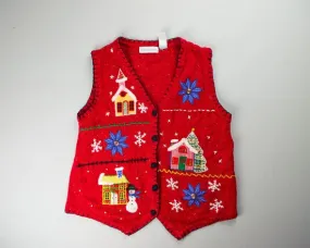 Winter Town-Small Christmas Sweater